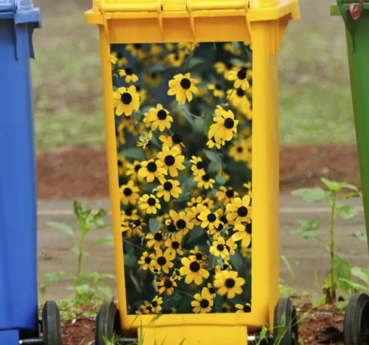 Autocollant de conteneur de marguerites - TenStickers