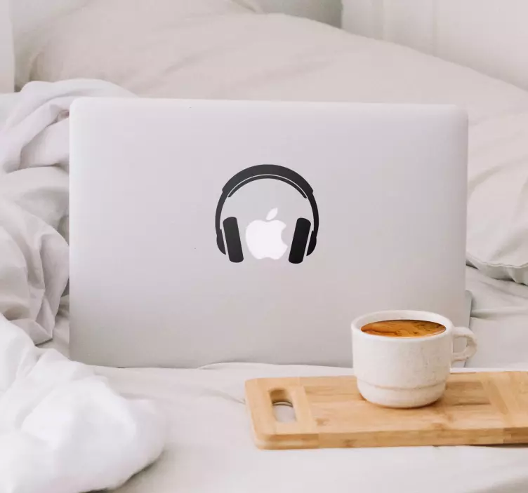 Sticker DJ écouteurs macbook - TenStickers