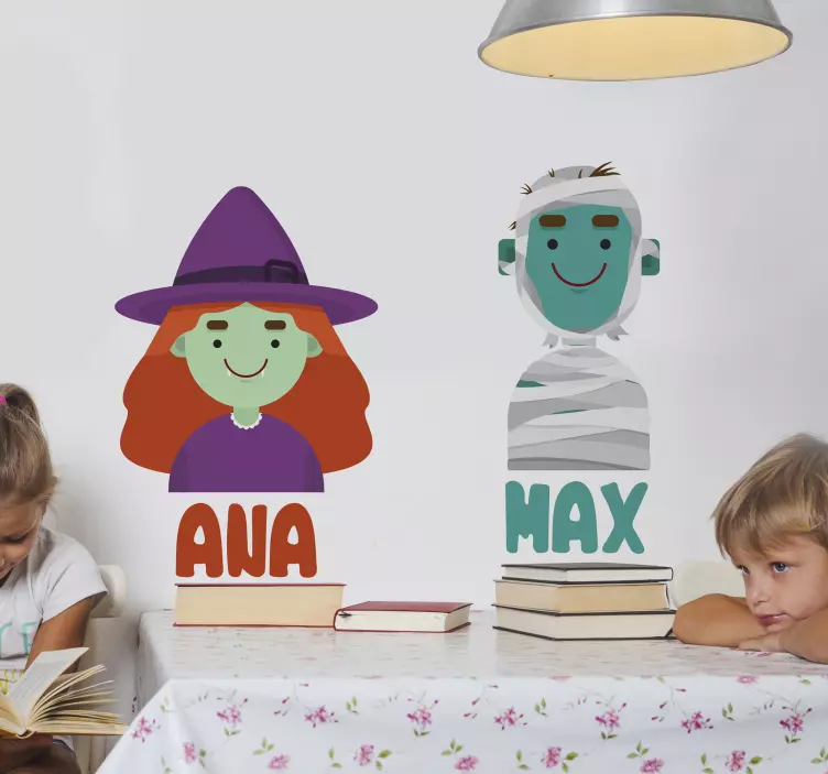 Sticker enfant affichage des caractères personnalisés - TenStickers