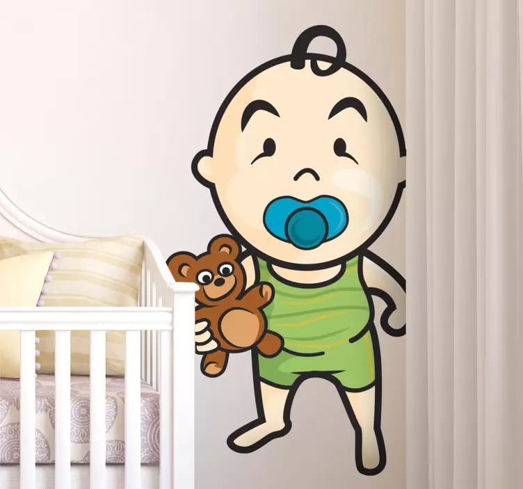 Autocollant enfant bébé peluche couleur - TenStickers