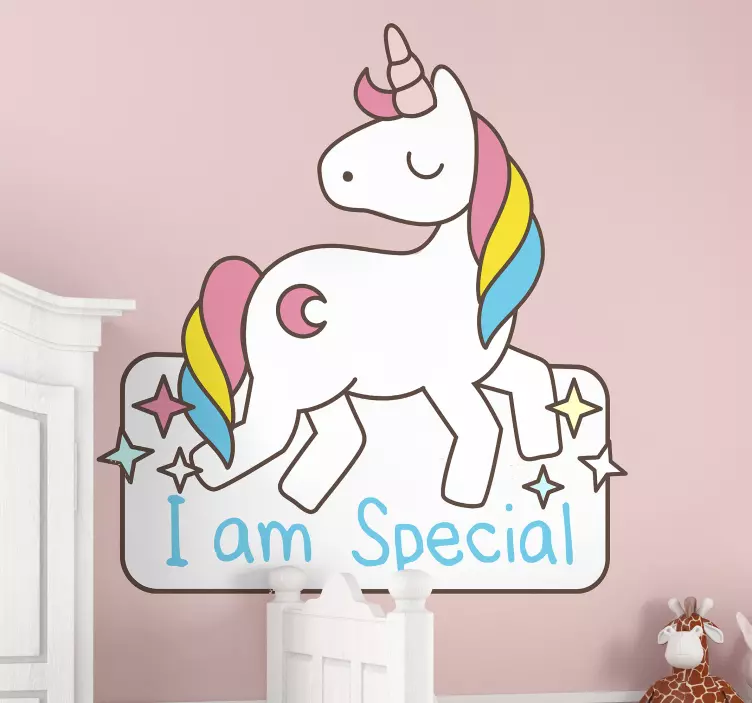 Sticker enfant personnage de licorne coloré - TenStickers