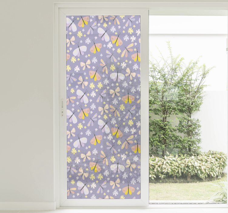 Sticker fenêtre papillons colorés - TenStickers