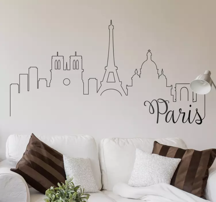 Sticker Paris skyline monuments - TenStickers