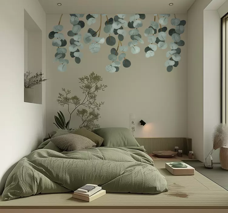 Sticker chambre plantes suspendues - TenStickers