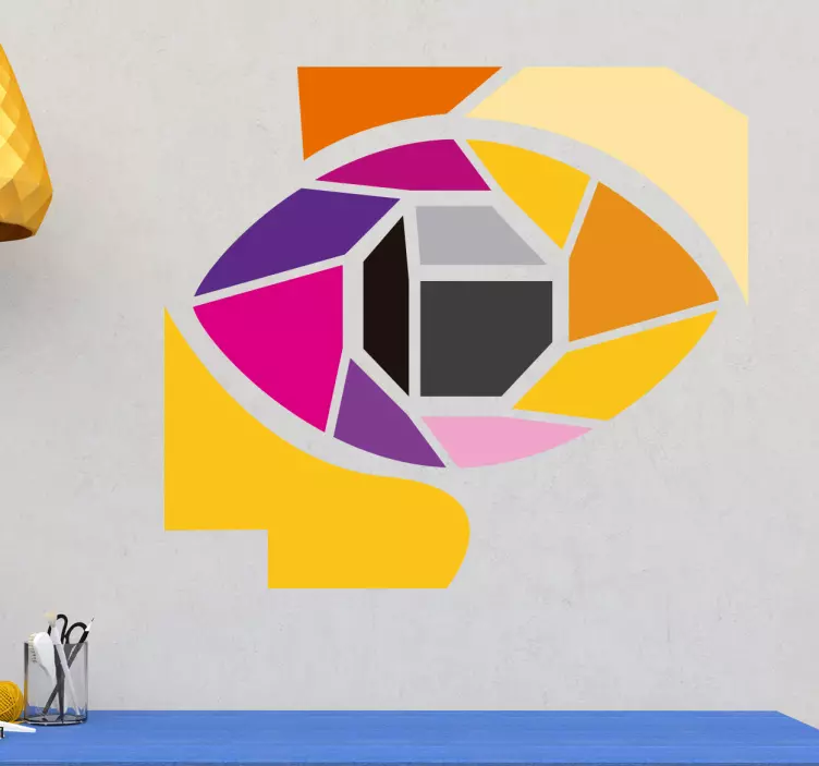 Autocollant mural oeil mosaïque - TenStickers