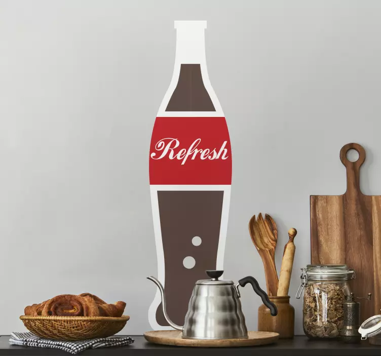 Sticker restaurant d'entreprise bouteille de soda - TenStickers