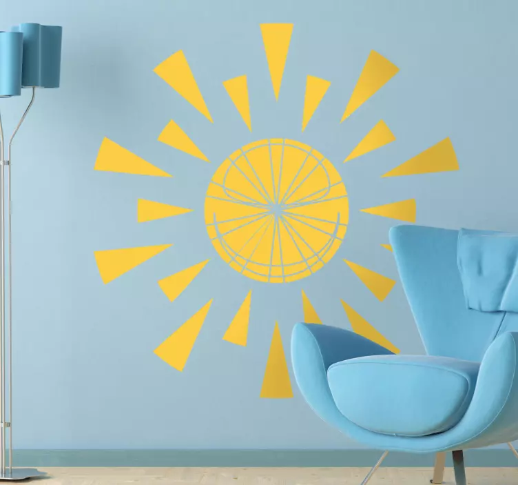 Autocollant mural soleil triangle - TenStickers