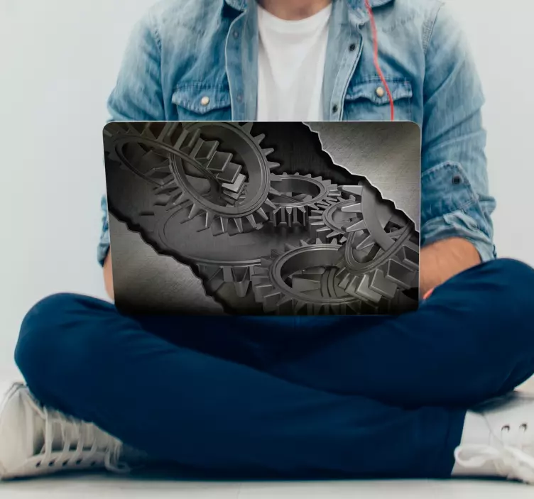 Sticker ordinateur portable photomontage steampunk - TenStickers