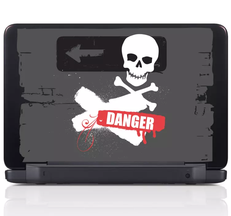 Autocollant pc portable danger - TenStickers