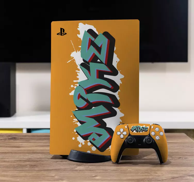 Sticker PS5 Graffiti roi de style sauvage - TenStickers