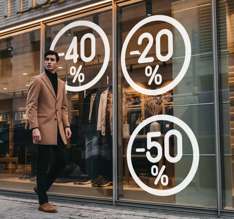 Sticker réductions soldes de cercle - TenStickers