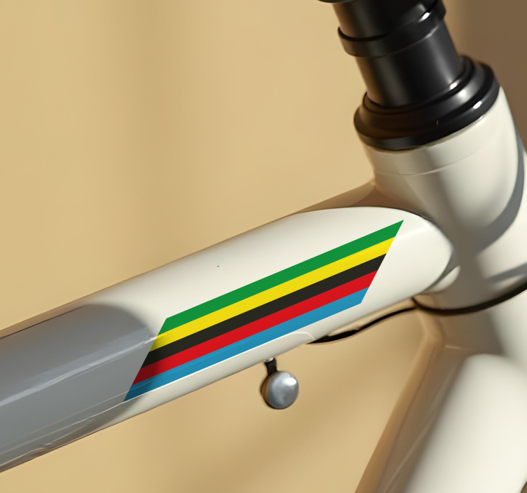 Sticker vélo flèches couleurs du champion du monde - TenStickers