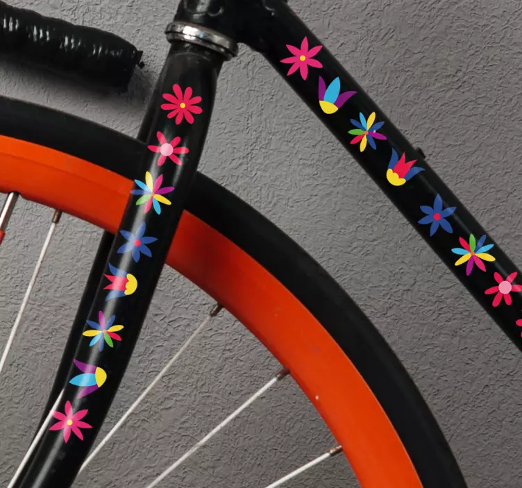 Sticker vélo Fleurs sauvages - TenStickers