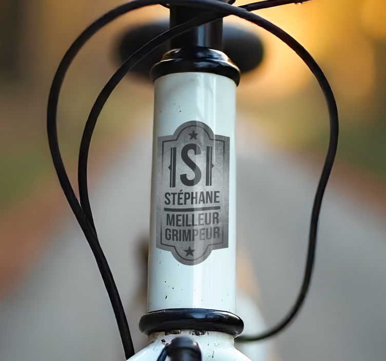 Sticker vélo meilleur grimpeur personnalisable - TenStickers