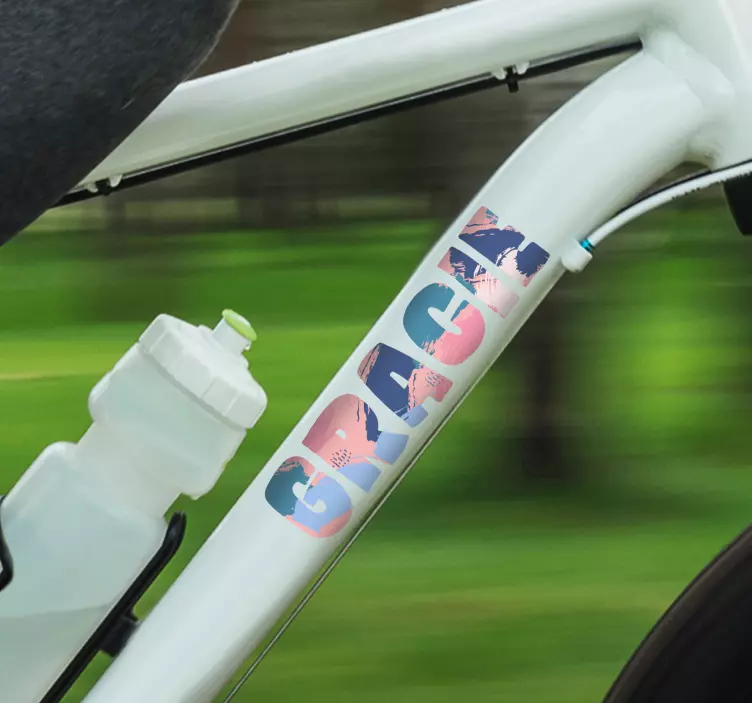 Sticker Vélo Nom Coloré Personnalisable - TenStickers