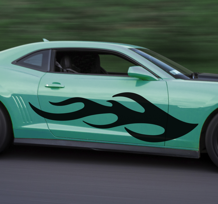 Sticker Voiture Flammes fraîches - TenStickers