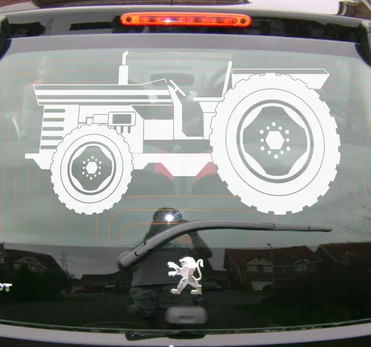Sticker Voiture Tracteur vintage - TenStickers