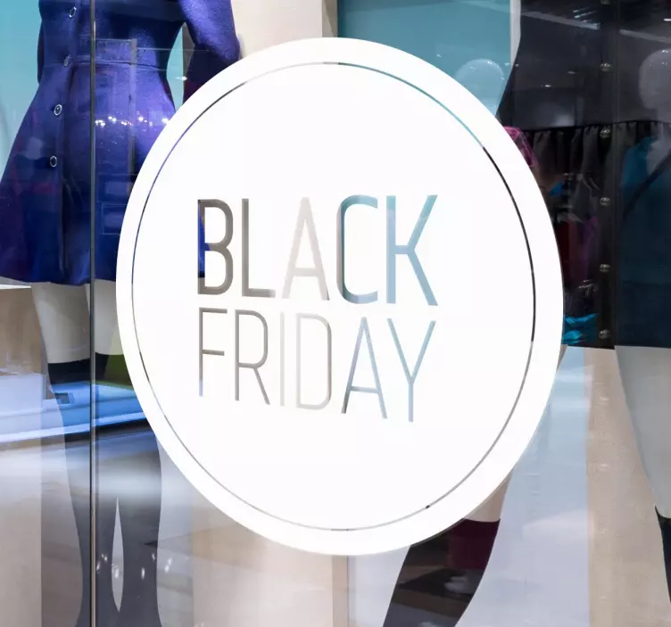 Sticker vitrine black friday monochrome - TenStickers