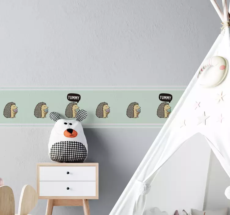 Frise autocollante collection de hérissons mignons - TenStickers