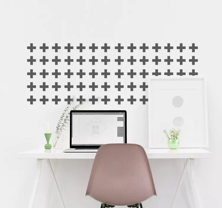 Sticker géométrique lot de croix - TenStickers