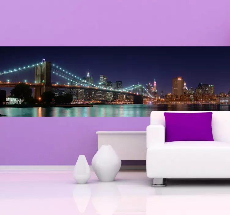 Photo murale Brooklyn illuminée - TenStickers