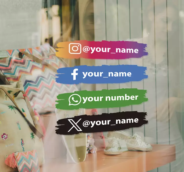 Stickers Icônes de médias sociaux personnalisées - TenStickers