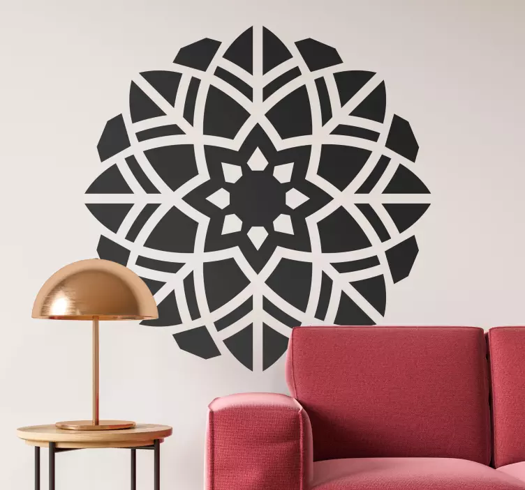 Sticker abstrait motif botanique complexe - TenStickers