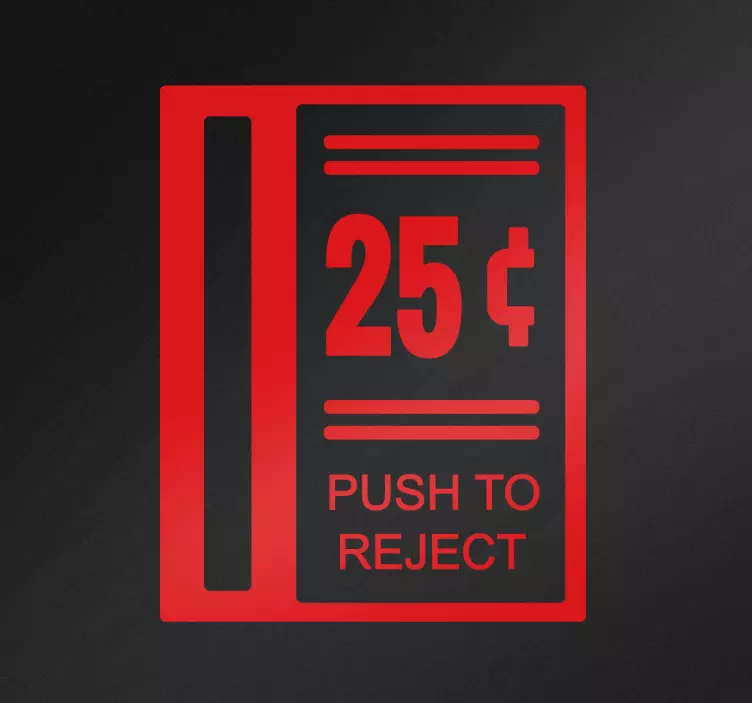 Sticker arcade fente pièce - TenStickers