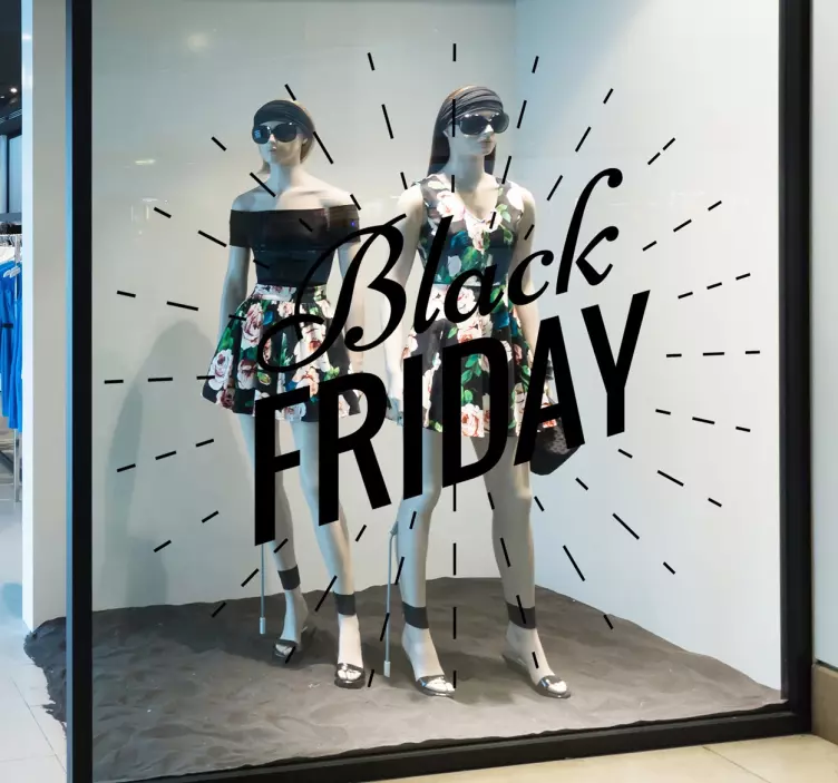 sticker pour vitrine black friday - TenStickers