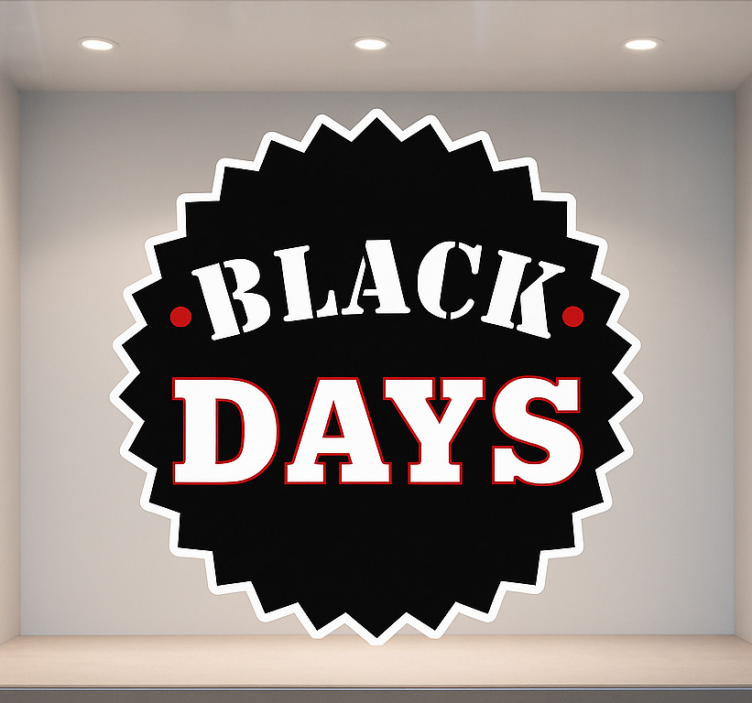 Sticker black friday circulaire "jours noirs" - TenStickers