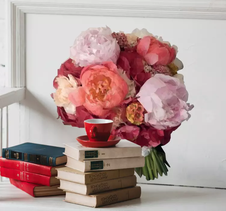 Sticker bouquet floral coloré - TenStickers