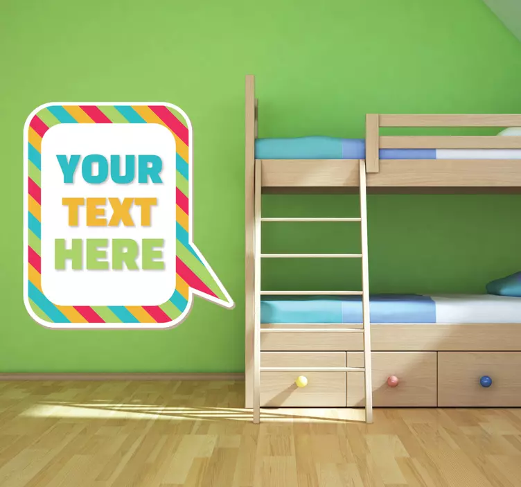 Sticker boutique enfant cadre rayé - TenStickers