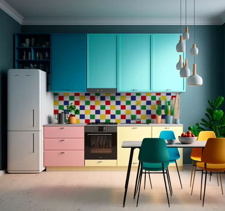 Sticker carrelage multicolore - TenStickers