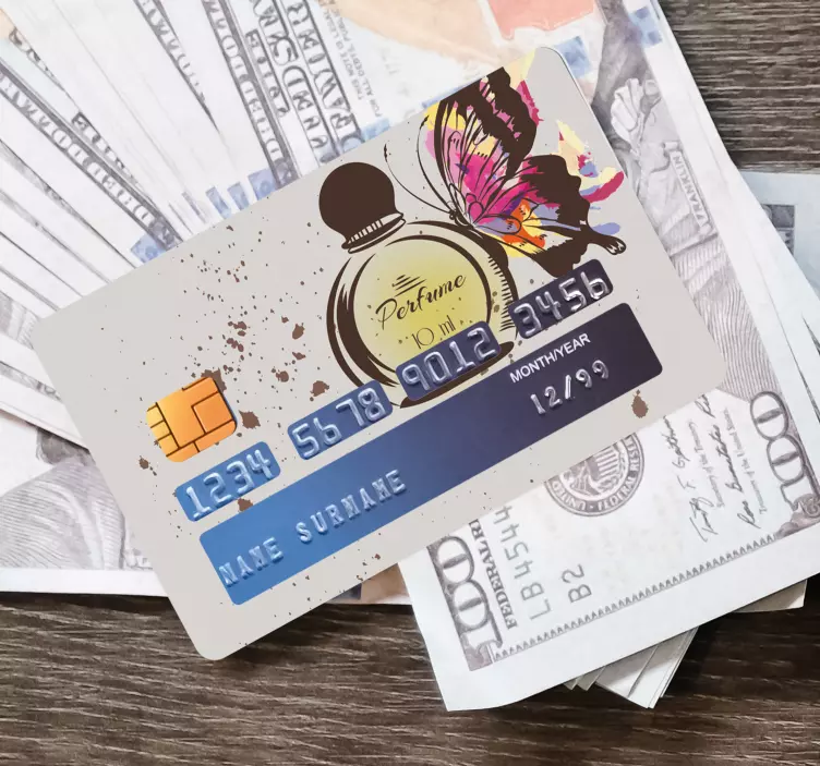 Sticker carte bancaire Parfum d'amour - TenStickers
