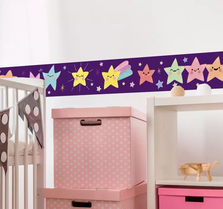 Sticker Chambre Enfant Étoiles de Couleurs - TenStickers