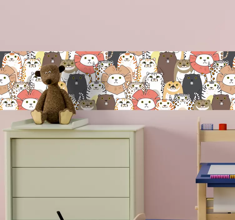 Sticker Chambre Enfant Tas d'Animaux - TenStickers