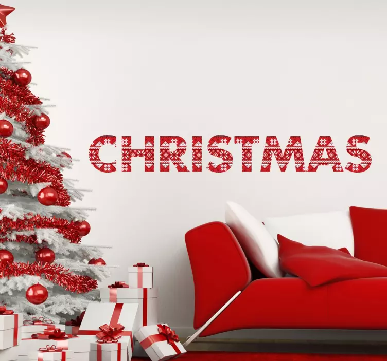 Sticker christmas texte - TenStickers