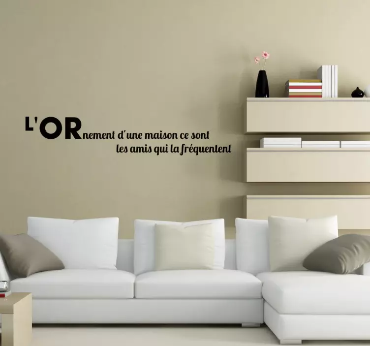 Sticker citation amis ornement maison - TenStickers