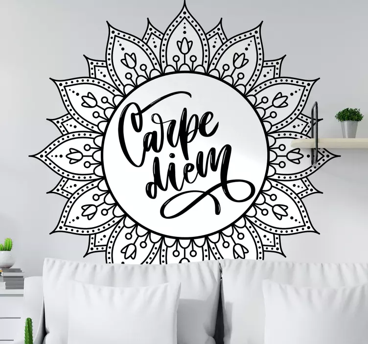 Sticker citation phrase inspirante carpe diem - TenStickers