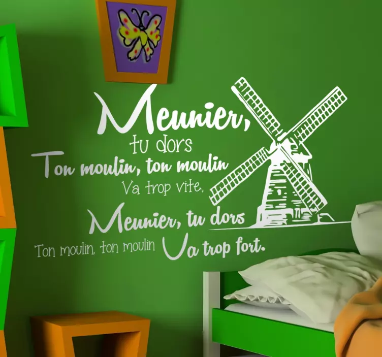 Sticker comptine meunier - TenStickers