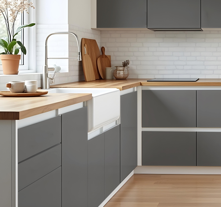 sticker cuisine ton gris mat - TenStickers