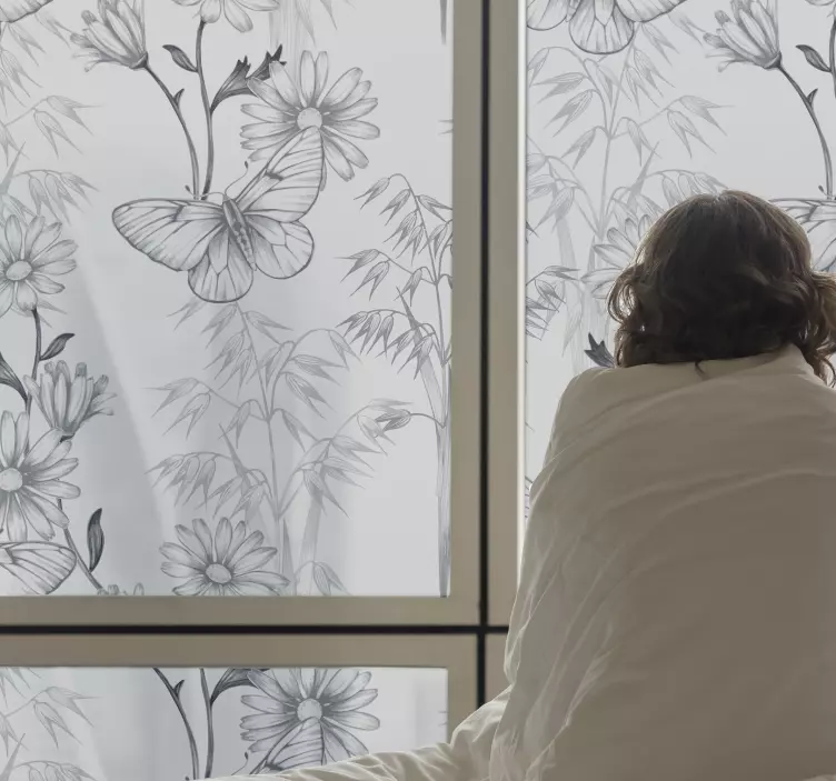 Autocollant décoratif de fenêtre en verre vlinder - TenStickers