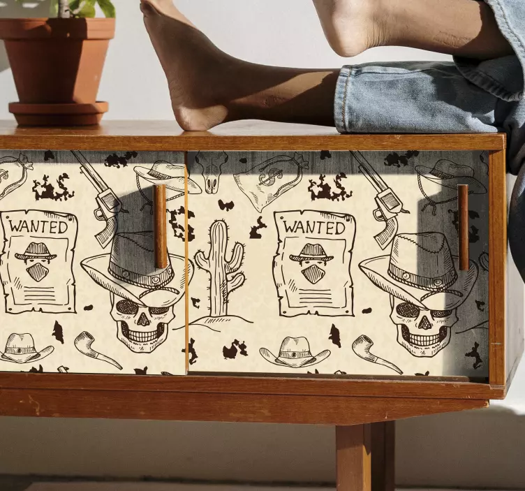 Sticker Meuble thème cow-boy - TenStickers