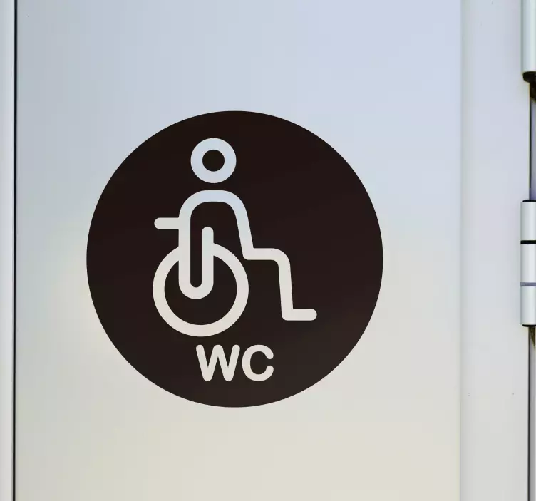 Sticker WC porte icône handicapé - TenStickers