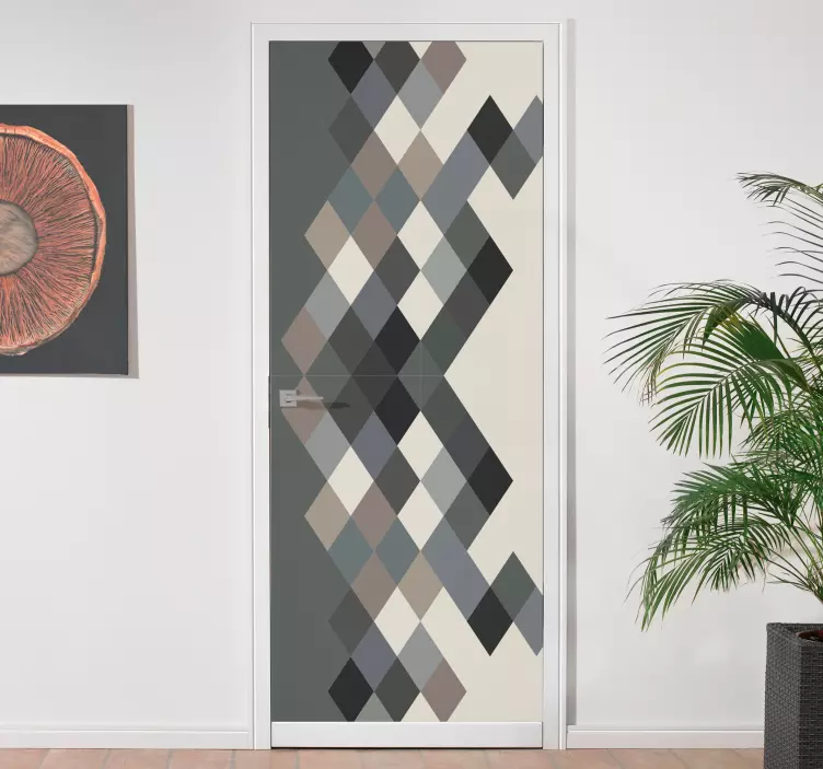 Sticker Porte Nuances de couleurs blocs de couleurs - TenStickers