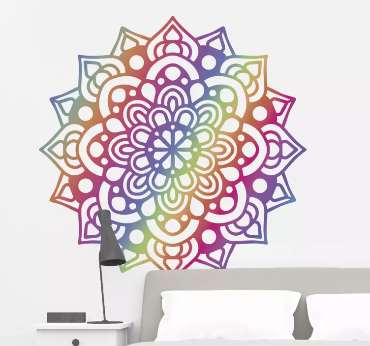 Sticker déco mandala coloré - TenStickers