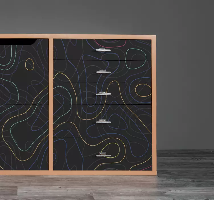 Sticker Meuble Formes multicolores - TenStickers