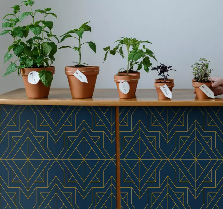 Sticker déco panneau à motifs géométriques - TenStickers