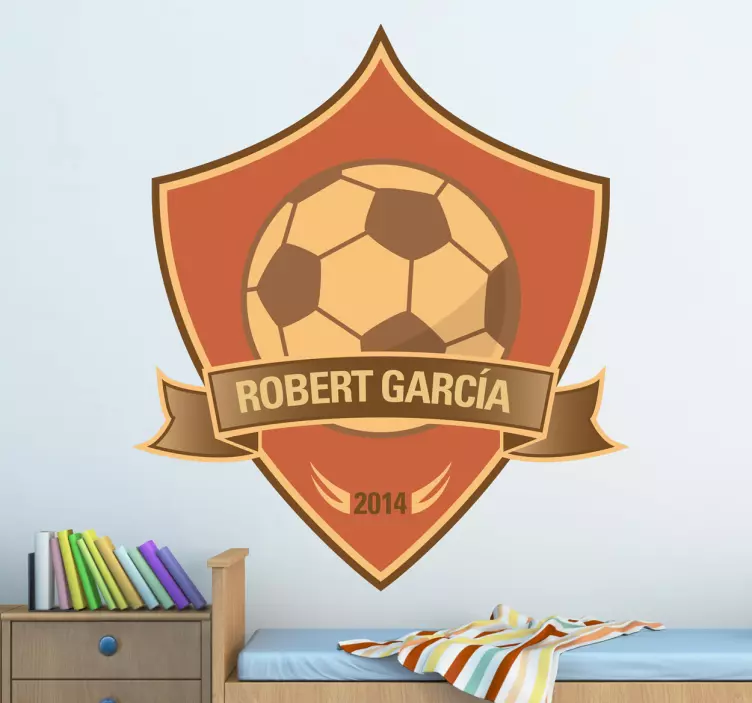 Sticker foot écusson football personnalisable - TenStickers