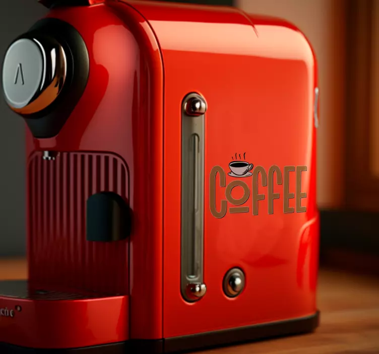 Sticker électroménager café vintage - TenStickers